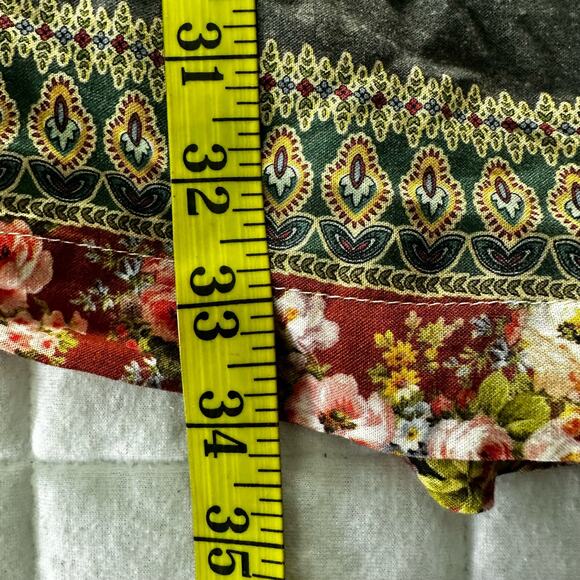 FARM RIO Womens Dress Mini Long Sleeve Cut Out Waist Bohemian Festival | P US S - Picture 12 of 12